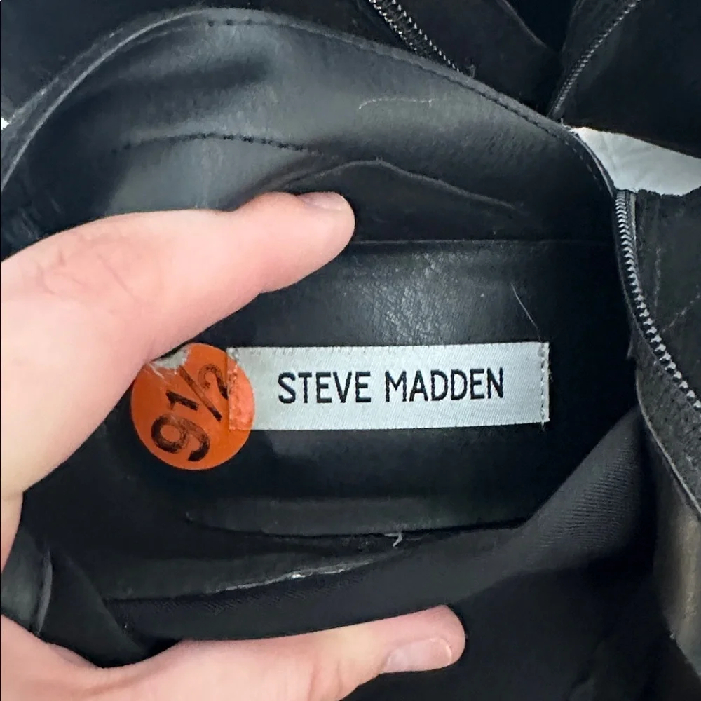 Steve Madden Black Ankle Booties size 9.5